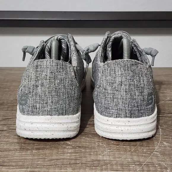 Skechers Melson Chad Mens Lightweight Casual Comfort Slip-On Shoes Size 10 Gray - Picture 4 of 9